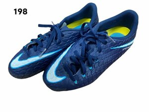 NIKE ナイキ HYPERVENOM ハイパーヴェノム スパイク シューズ キッズ 21cm サッカー 靴 スニーカー 紺 ネイビー系 ロゴ No.198