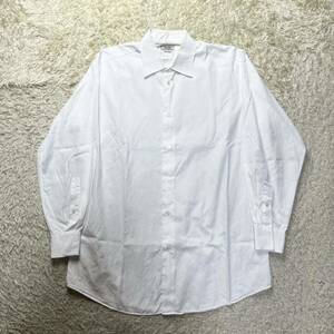 【最高級】 HERMES エルメス メンズ コットン シャツ フランス製 ホワイト15 1/2 L相当