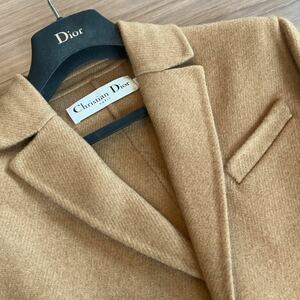 クリスチャンディオール　Christian Dior キャメル100%一枚仕立て　チェスターコート　数回着用　新品同様　定価680,000 サイズ34 7-9号