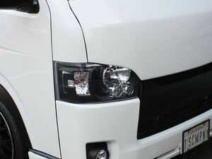 □ ティスファクトリー ハイエース 200系 ハロゲン車用 4型純正タイプ LEDヘッドライト マットブラックインナー S-GL DX グランドキャビン