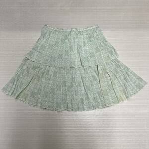 未着用 タグ付 アニエスベー コットン スカート 38 日本製 ペールグリーン agns b 定価26,250円