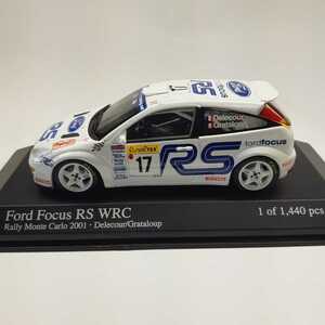 ミニチャンプス 1/43 フォード　フォーカスRS WRC F・デルクール　ラリーモンテカルロ2001　MINICHAMPS 
