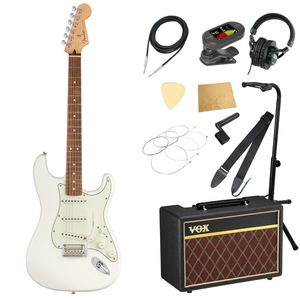 フェンダー Fender Player Stratocaster PF Polar White エレキギター VOXアンプ付き 入門11点 初心者セット