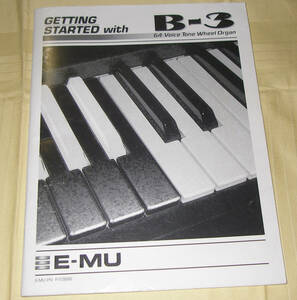 ★E-MU B-3 GETTING STARTED MANUAL ENGLISH 英語★