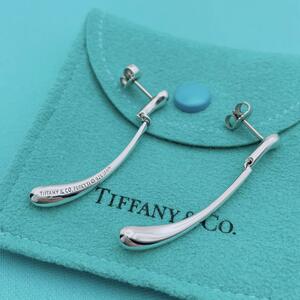 【極美品】Tiffany & Co ピアス　ティアドロップ　ロング　スイング