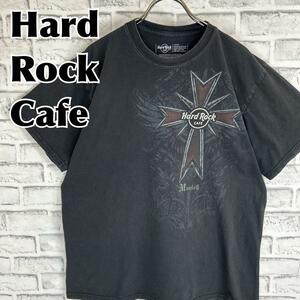 Hard Rock Cafe ハードロックカフェ ミュンヘン 両面デザイン 十字クロス Tシャツ 半袖 輸入品 春服 夏服 海外古着 会社 企業 レストラン