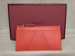 BALLY Adley バリー セージ レザー ウォレット カードケース 名刺入れ コインケース オレンジ 橙 箱あり 店舗受取可