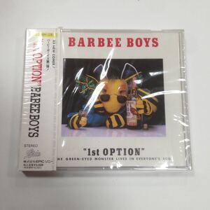 未開封新品 デッドストック 廃盤 貴重品 CD バービーボーイズ BARBEE BOYS 1st OPTION 32・8H-28 箱帯 85年発売 EPICソニー