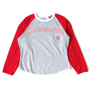 Triple 5 Soul こども服 ロンＴ ラグラン ベースボールシャツ 長袖Ｔシャツ 子供服 キッズ トリプルファイブソウル