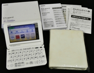 16 39-594364-25 [Y] CASIO カシオ EX-word 電子辞書 XD-JTG6000WE DATAPLUS10 ホワイト 説明書/ケース/箱 セット 福39