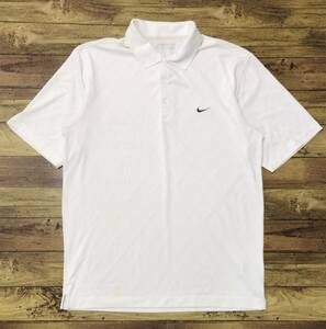 衝撃プライス！【XL！】【最強ゴルフウェアモデル！】【NIKE GOLF ナイキゴルフ】半袖ポロシャツ ホワイト ロゴ刺繍 N-N71