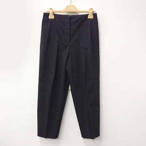 美品★JIL SANDER NAVY◆ストレートパンツ サイズ38 黒 ジルサンダーネイビー 春秋冬