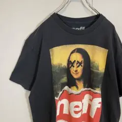 【メキシコ製、モナリザプリント】neff 古着Tシャツ黒ストリートXL半袖