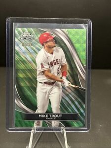 2024 Topps Chrome Black Green Refractor Mike Trout Angels #