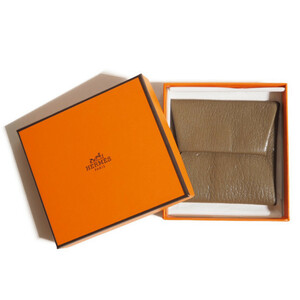 A7530P　▼HERMES エルメス▼　バスティア エトゥープ シェーブル コインケース / レザー 小銭入れ サイフ 財布 rb mks