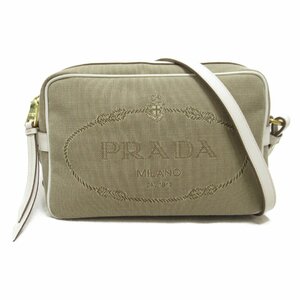 プラダ ショルダーバッグ ブランドオフ PRADA キャンバス ショルダーバッグ キャンバス/レザー 中古 レディース