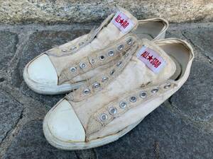 ★希少モデル！ CONVERSE ALLSTAR コンバース オールスター ローカットスニーカー オフホワイト/紐なし US10 28.5cm 