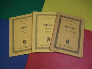 ポケットスコア 輸入楽譜 3冊セット/パーセル Purcell/テ・デウムとユビラーテ/4声の10のソナタ/シャコンヌ/オイレンブルグ ミニチュア
