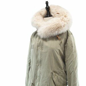 美品 Mr&Mrs Italy ミスターアンドミセス ARMY PARKA PATCH MINK FOX FUR アーミーパーカー M-51 フィッシュテール モッズコート XS カーキ