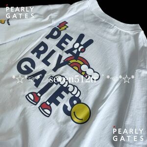 本物 新品 60439115 PEARLY GATESパーリーゲイツ/5(サイズL)超人気 どうしちゃったPG 半袖Tシャツ 日本製