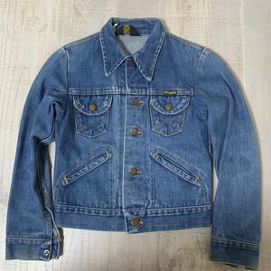 【USA製 キッズサイズ】70s 80s Wrangler 124mj デニム ジャケット ラングラー サイズ12 レディースXS相当 Gジャン 111mj ヴィンテージ 