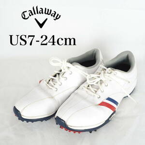 MK5862*callaway*キャロウェイ*レディースゴルフシューズ*US7-24cm*白