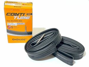 【送料無料】700C仏式チューブ Continental TOUR28 Slim 700×28-37C バルブ長42mm 新品2個セット《27インチ/ETRTO630/ETRTO609適合》