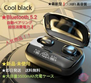 期間限定最新Bluetooth5.2ワイヤレスイヤホン★大容量3500mAh