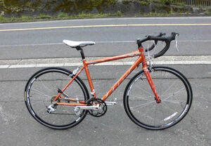 1円～Khodaa Bloom 軽快ロードバイク FARNA SHIMANO 16段 オレンジ色 4334