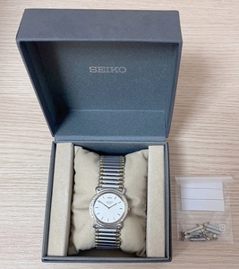 SEIKO セイコー CREDOR クレドール 5A74-0190 SS×18KT ダイヤベゼル クォーツ 腕時計 コンビ 稼働