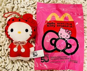 McDonald マクドナルド ハッピーセット ハローキティ Hello kitty 50周年 コラボ キティ ストロベリーレトロ いちご Sanrio サンリオ