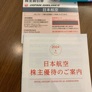 日本航空株主優待券1枚期限2024年6月から2024年11月末