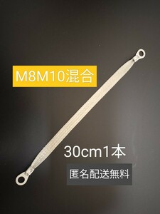 マフラーアース 端子サイズ違いM8M10 30cm 1本 アーシング