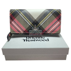 ◎◎ Vivienne Westwood ヴィヴィアン・ウエストウッド 2つ折り 長財布 51060048－10256 マルチカラー 箱付き やや傷や汚れあり