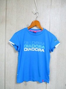 d345　DIADORA　ディアドラ　Tシャツ　サイズL　青系　21-8