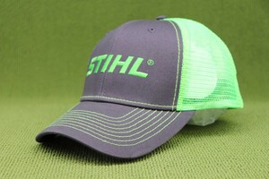 新品US物 STIHL スティール スチール チェーンソー メッシュキャップ 帽子 灰緑 グレイｘグリーン 管理0810nsk