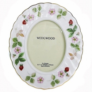 ウェッジウッド WEDGWOOD ワイルドストロベリー フォトフレーム フォトスタンド 写真立て オーバル 白 ホワイト ■GY18 その他