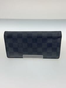 LOUIS VUITTON◆ポルト・フォイユ・ブラザ_ダミエ・グラフィット_BLK/PVC/BLK/メンズ