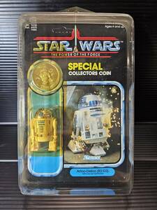 ヴィンテージ スターウォーズ/オールドケナー 1980年代 『R2-D2 Artoo-Detoo』フィギュア スペシャルコイン付き POTF 92 back 長期保管品 