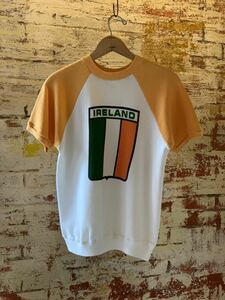 60s IRELAND WATER PRINTED SWEAT DEAD STOCK ヴィンテージ ビンテージ 半袖スウェット デッドストック 染み込みプリント アメカジ 50s