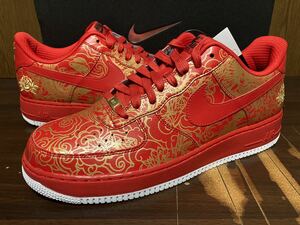 16年製 NIKE AIR FORCE 1 LOW PREMIUM ID CHINESE NEW YEAR ナイキ エアフォース AF1 SWOOSH【919729-992】RED LEATHER 赤×金 US12