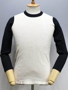 Grease Up (グリースアップ) Two Tone L/S Tee / ツートン 長袖Tシャツ オフ × ブラック size S