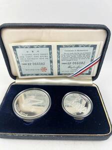 1988年 ソウルオリンピック 記念硬貨 XXIV OLYMPIAD SEOUL 5000・10000ウォン シルバー925 銀貨１Oz 0.5Oz ケース付き