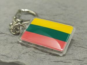 【新品】リトアニア キーホルダー 国旗 LITHUANIA キーチェーン/キーリング