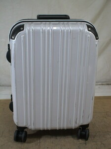 5019　黒×白　機内持ち込みOK　軽量　TSAロック付　スーツケース　キャリケース　旅行用　ビジネストラベルバック