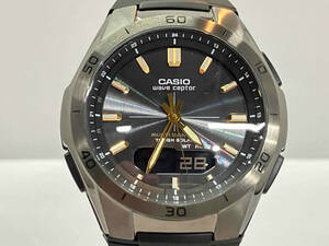 【1円スタート】CASIO カシオ ウェーブセプター WVA-M640B ソーラー 腕時計(ゆ25-04-23)
