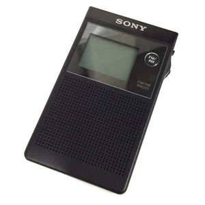 SONY SRF-R356 片耳巻取りイヤホン内蔵ラジオ FM/AM対応 ポケットラジオ 動作確認済 QX053-5