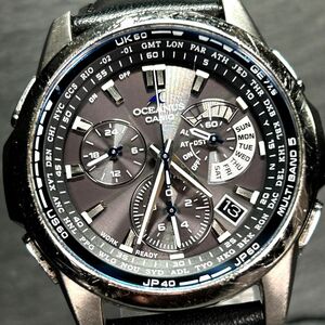 良品 CASIO OCEANUS カシオ オシアナス OCW-M700TDJ-1AJF タフソーラー 腕時計 電波ソーラー腕時計 チタン ブラック アナログ 動作確認済み