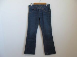 (54034)ラングラー　Wrangler　レディース　デニムパンツ　ジーンズ　フレア　ブーツカット　ブルー　XS　USED