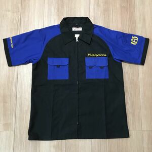 CAGIVA Husqvarna Shirt カジバ ハスクバーナ チームシャツ ピットシャツ Lサイズ ユーズド